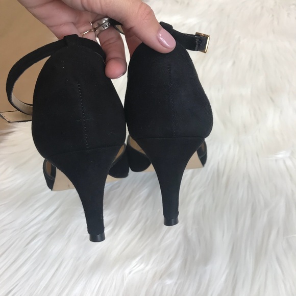 Talbots Suede Black Ankle Strap Heel. Size 7.5 - Picture 7 of 8